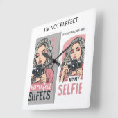 Perfect Girl スクエア壁時計 (傾斜)