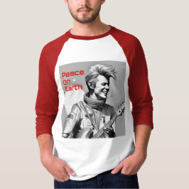 Perfect Gives Peace On Earth NYメンズラグランシャツ Tシャツ