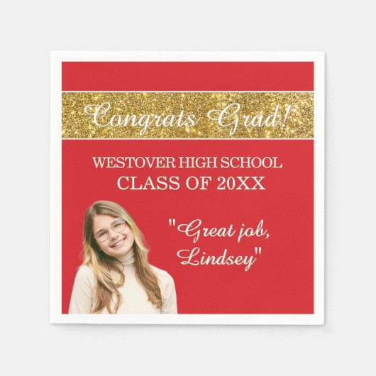 Perfect Graduation Congrats  スタンダードカクテルナプキン (正面)