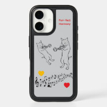 Perfect Harmony Musical Cats – グレー OtterBoxケース