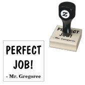 「PERFECT JOB!」 +教育者の名前ラバースタンプ ラバースタンプ (押印)