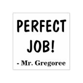 「PERFECT JOB!」 +教育者の名前ラバースタンプ ラバースタンプ (インプリント)