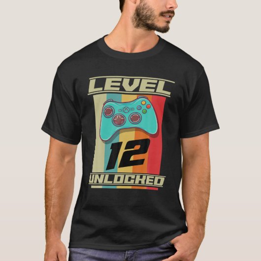 Perfect Kids Gaming Level 12 Unlocked 12Th Gamer B Tシャツ (正面)