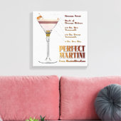 Perfect Martiniカクテルレシピ12x12 Canvas Print キャンバスプリント (インサイチュ (リビング))