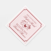 Perfect Match Bridal Shower Bachelorette Party スタンダードランチョンナプキン (角)