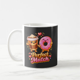 Perfect Match Coffee and Donut Cute Food コーヒーマグカップ