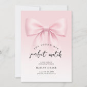 Perfect Match Elegant Minimal Bachelorette Weekend 招待状 (正面)