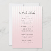 Perfect Match Elegant Minimal Bachelorette Weekend 招待状 (裏面)