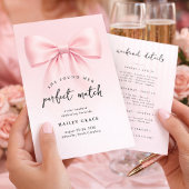 Perfect Match Elegant Minimal Bachelorette Weekend 招待状