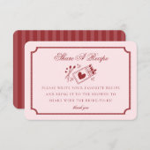 Perfect Match Made in Heaven Pink Share a Recipe エンクロージャーカード (正面/裏面)