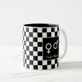 Perfect Match on Black & White Chess ツートーンマグカップ (正面右)