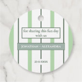 Perfect Match Pickleball Couple Shower Thank You フェイバータグ (裏面)