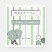 Perfect Match Pickleball Couples Bridal Shower スタンダードランチョンナプキン (正面)
