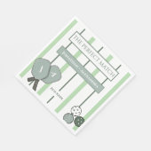 Perfect Match Pickleball Couples Bridal Shower スタンダードランチョンナプキン (角)