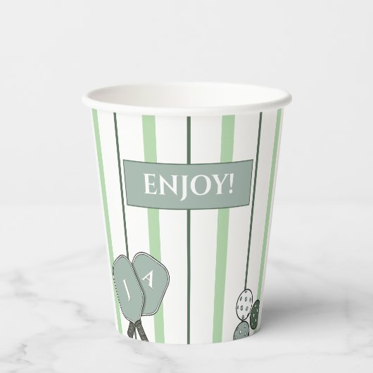 Perfect Match Pickleball Couples Bridal Shower 紙コップ (裏面)