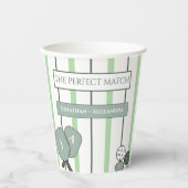 Perfect Match Pickleball Couples Bridal Shower 紙コップ (正面)