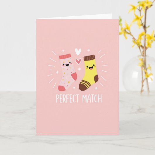 Perfect Match Socks Card カード (黄色い花)