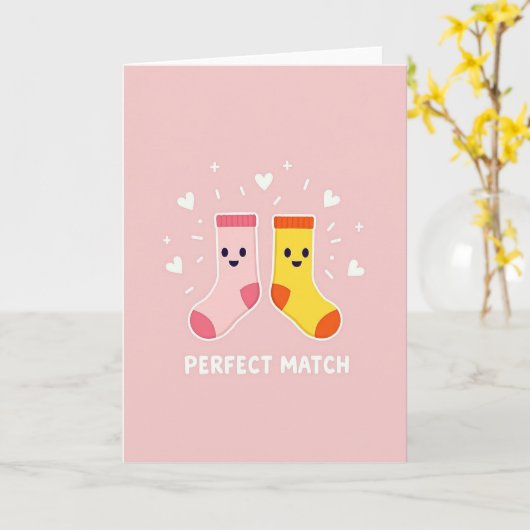 Perfect Match Socks Friend Card カード (黄色い花)