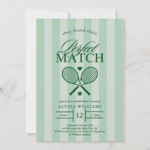 Perfect Match Tennisブライダルシャワーへの招待 招待状