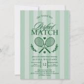 Perfect Match Tennisブライダルシャワーへの招待 招待状 (正面)