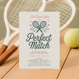 Perfect Match Tennisブライダルシャワーへの招待 招待状