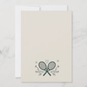 Perfect Match Tennisブライダルシャワーへの招待 招待状 (裏面)