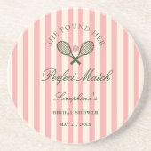 Perfect Match Tennis Bridal Shower コースター (正面)