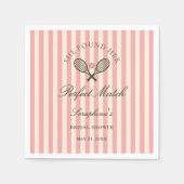 Perfect Match Tennis Bridal Shower スタンダードカクテルナプキン (正面)