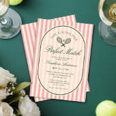 Perfect Match Tennis Bridal Shower 招待状