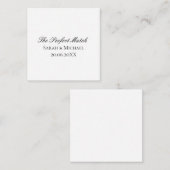 Perfect Match Wedding Matchbox–PersonalizedEdition エンクロージャーカード (正面/裏面)