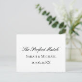 Perfect Match Wedding Matchbox–PersonalizedEdition ポストカード (スタンド正面)