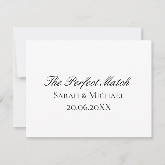 Perfect Match Wedding Matchbox–PersonalizedEdition 出欠カード (正面)