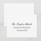 Perfect Match Wedding Matchbox–PersonalizedEdition 出欠カード (正面/裏面)
