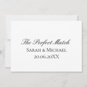 Perfect Match Wedding Matchbox–PersonalizedEdition 招待状 (正面)