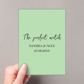 Perfect Match Wedding Matchbox – Premium Edition アクリル招待状 (インサイチュ (ポータブル))