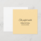 Perfect Match Wedding Matchbox – Premium Edition サンキューカード (正面/裏面)