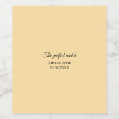 Perfect Match Wedding Matchbox – Premium Edition ワインラベル (シングルラベル)