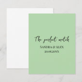 Perfect Match Wedding Matchbox – Premium Edition 出欠カード (正面/裏面)