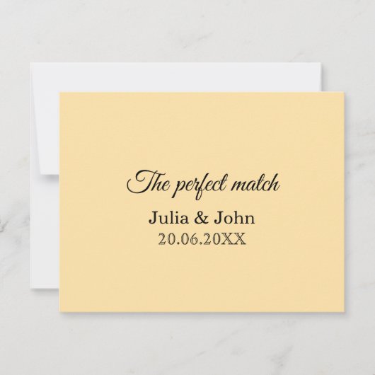 Perfect Match Wedding Matchbox – Premium Edition 出欠カード (正面)