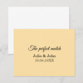 Perfect Match Wedding Matchbox – Premium Edition 出欠カード (正面/裏面)