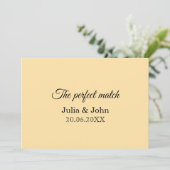 Perfect Match Wedding Matchbox – Premium Edition 招待状 (スタンド正面)