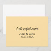 Perfect Match Wedding Matchbox – Premium Edition 招待状 (正面/裏面)