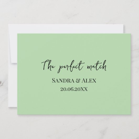 Perfect Match Wedding Matchbox – Premium Edition 招待状 (正面)