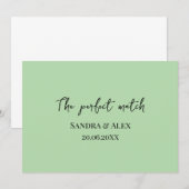 Perfect Match Wedding Matchbox – Premium Edition 招待状 (正面/裏面)