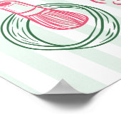 Perfect Matcha Bridal Shower Green Welcome Sign ポスター (角)