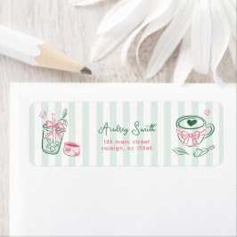  Perfect Matcha Bridal Shower Return Address ラベル