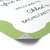 Perfect Matcha Green Bachelorette Welcome ポスター (角)