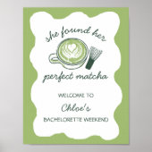 Perfect Matcha Green Bachelorette Welcome ポスター (正面)