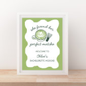 Perfect Matcha Green Bachelorette Welcome ポスター