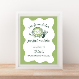 Perfect Matcha Green Bachelorette Welcome ポスター